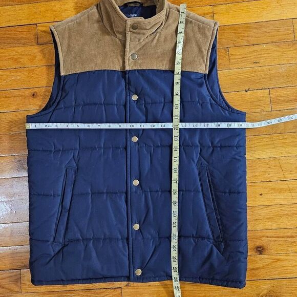 J Crew Authentic Outerwear Navy Puffer Vest Mens Small - Picture 3 of 5